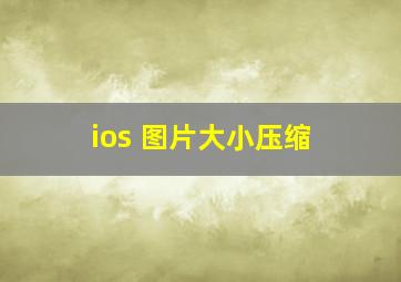 ios 图片大小压缩